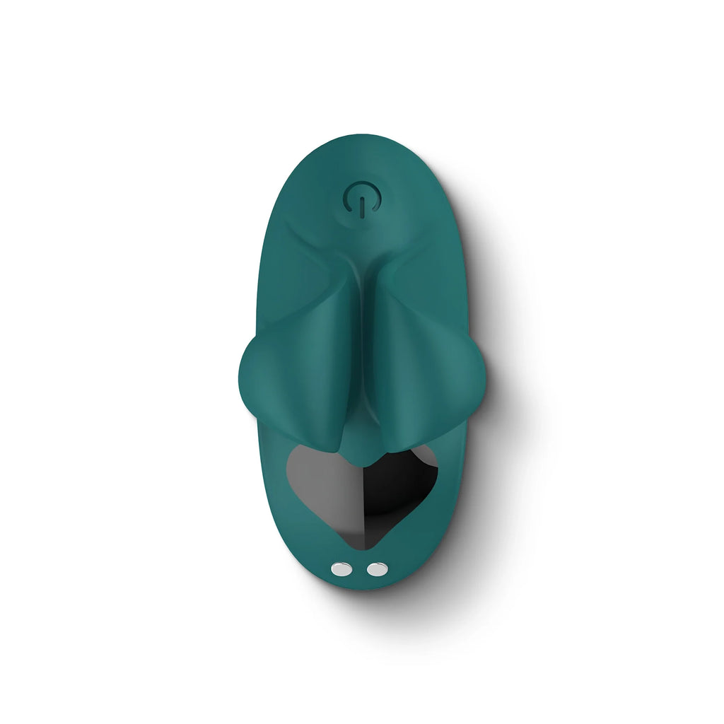 Evolve smart touch wellness massager in teal – discreet, palm-sized relaxation device for women’s self-care.