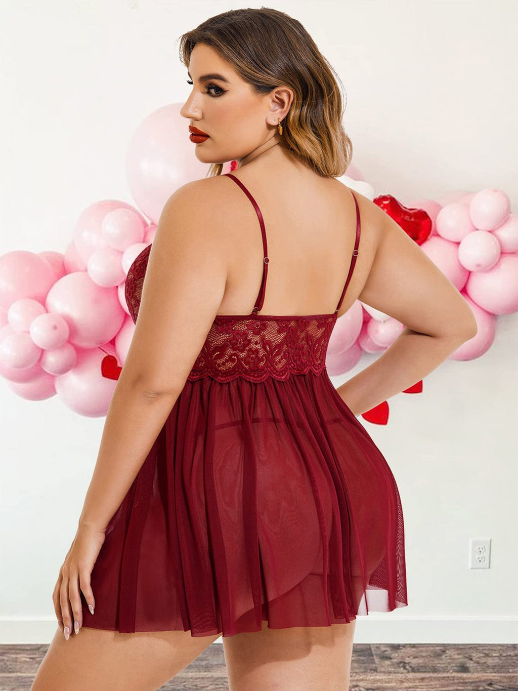 Crimson Bloom Babydoll - Velvotic